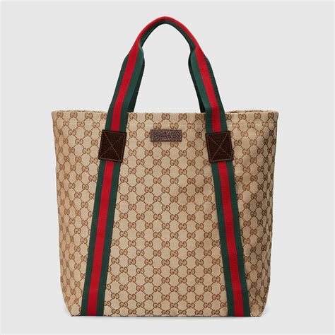 gucci gg large tote|Gucci canvas large tote.